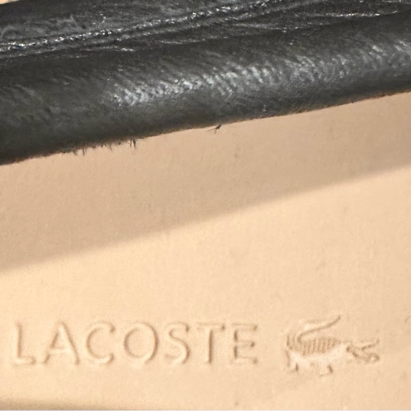 NWT MENS LACOSTE BLACK LEATHER CLASSIC STYLE DRIVING LOAFER SHOE W BOX - SIZE 10 main image 4